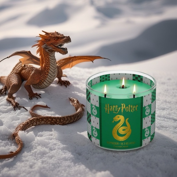 Harry Potter Slytherin 3-Wick Candle by Goose Creek 14.5 oz NEW - Picture 12 of 15